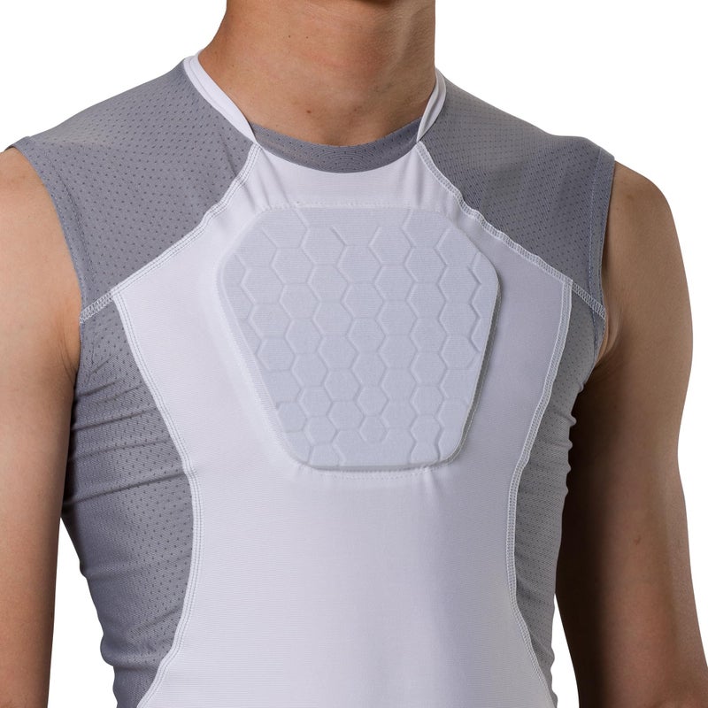 McDavid Youth Chest Protector, HEX Baseball Chest Protector Youth Sizes. Heart Guard Sternum Protection Compression Shirts, Padded Football Shirt for Lacrosse, Softball, Paintball, Rugby & More - Image 3